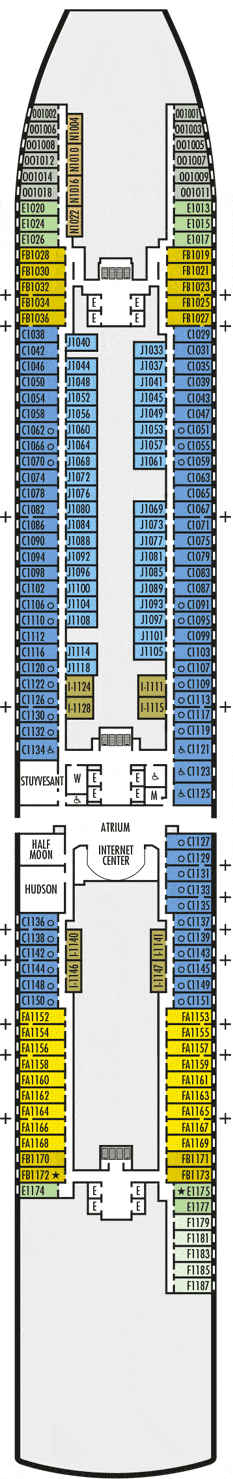 Rotterdam Deck plan & cabin plan