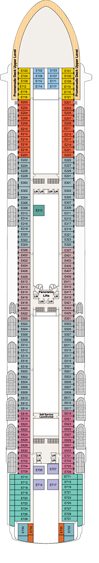 Sapphire Princess Deck plan & cabin plan