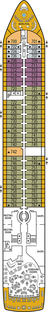 Seabourn Encore Deck plan & cabin plan