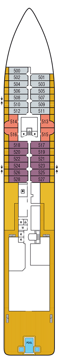 Seabourn Venture Deck plan & cabin plan