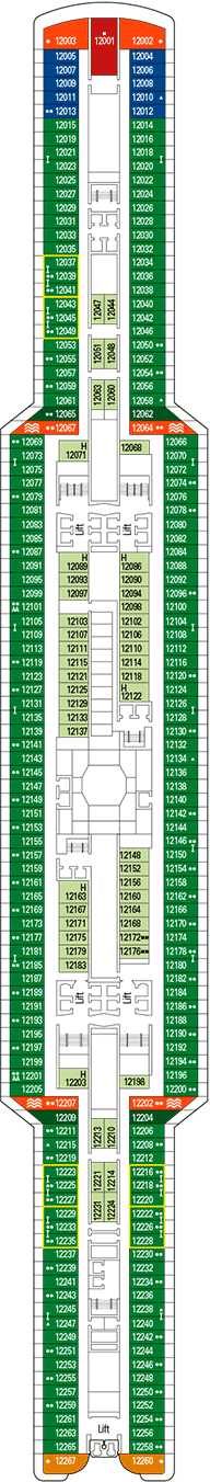 MSC Seaview Deck plan & cabin plan