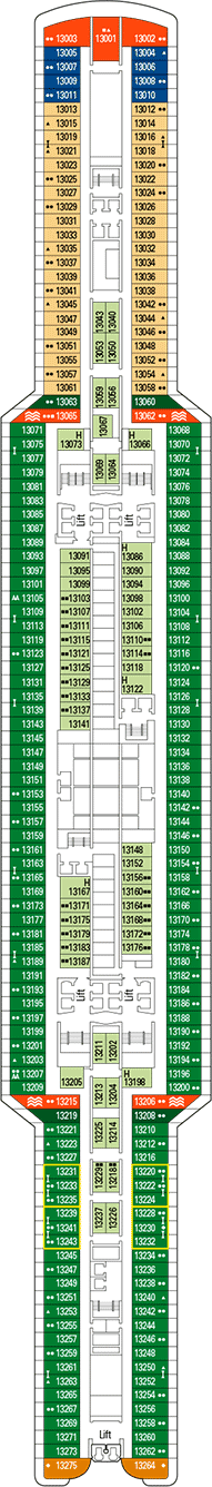 MSC Seaview Deck plan & cabin plan