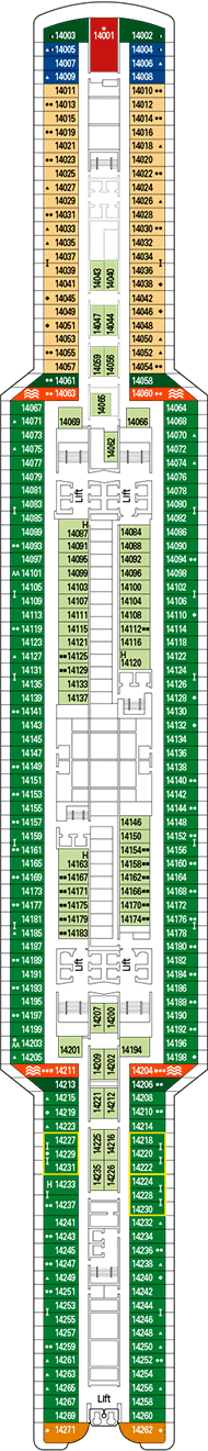 MSC Seaview Deck plan & cabin plan