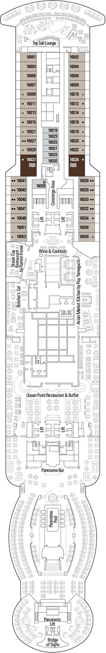 MSC Seaview Deck plan & cabin plan