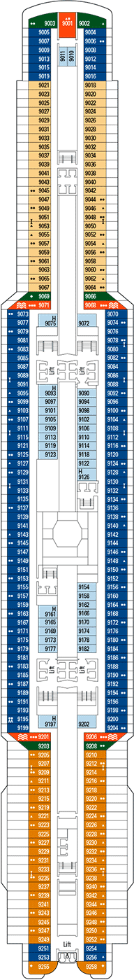 MSC Seaview Deck plan & cabin plan