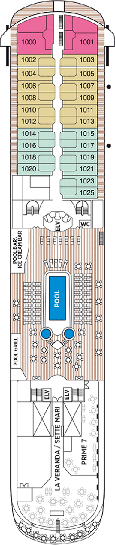 Seven Seas Navigator Deck plan & cabin plan