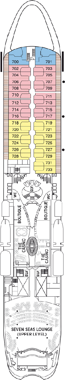 Seven Seas Navigator Deck plan & cabin plan