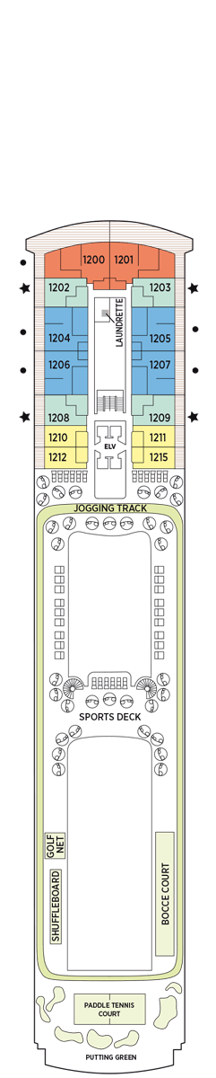 Seven Seas Splendor Deck plan & cabin plan