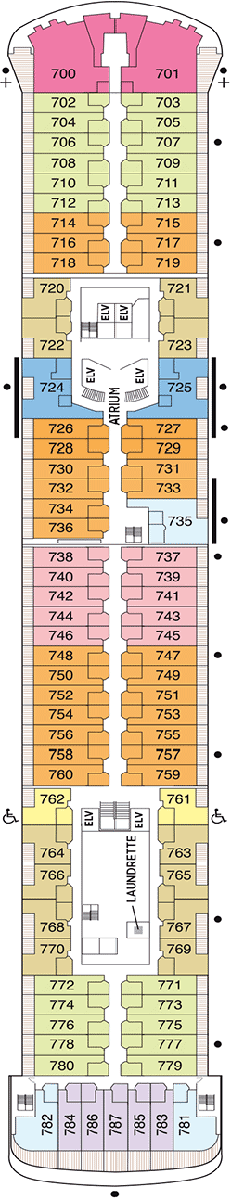 Seven Seas Voyager Deck plan & cabin plan