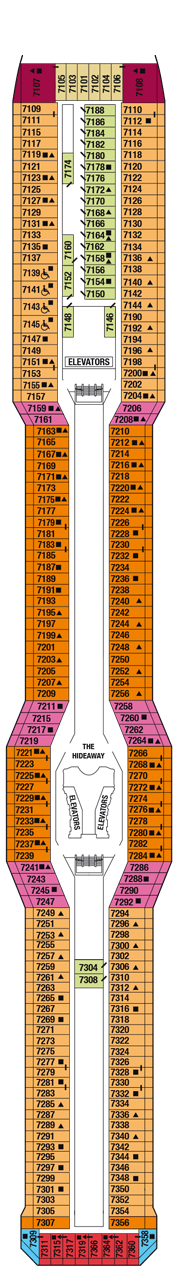 Celebrity Silhouette Deck plan & cabin plan