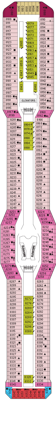 Celebrity Silhouette Deck plan & cabin plan