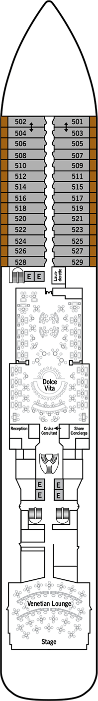 Silver Dawn Deck plan & cabin plan