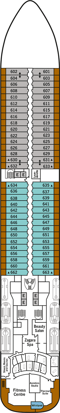 Silver Moon Deck plan & cabin plan