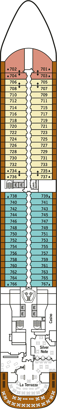 Silver Moon Deck plan & cabin plan