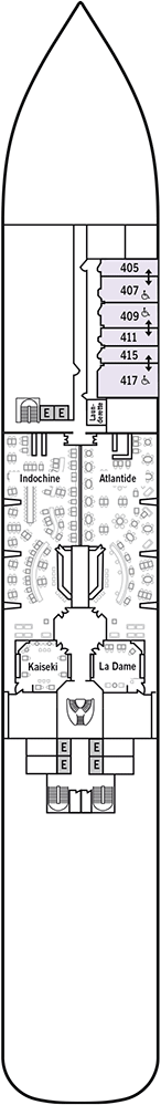 Silver Muse Deck plan & cabin plan