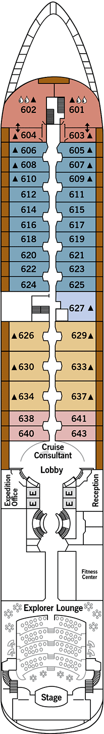 Silver Cloud Expedition Deck plan & cabin plan