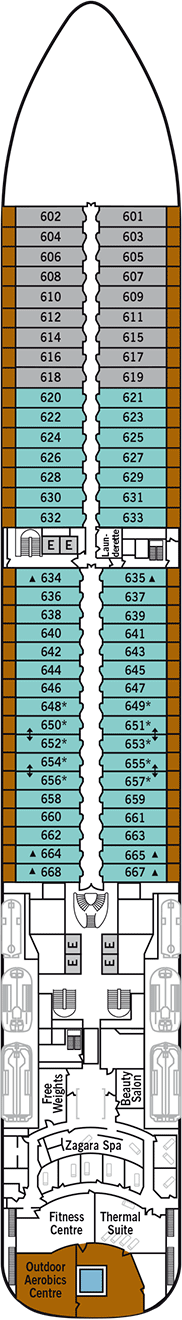 Silver Spirit Deck plan & cabin plan