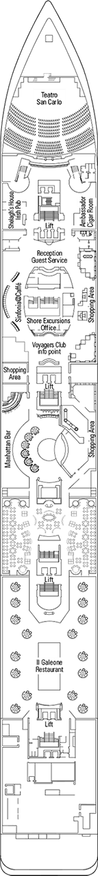 MSC Sinfonia Deck plan & cabin plan