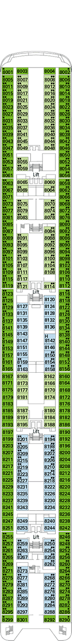 MSC Sinfonia Deck plan & cabin plan
