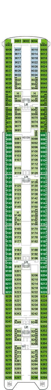 MSC Sinfonia Deck plan & cabin plan