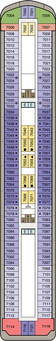 Oceania Sirena Deck plan & cabin plan