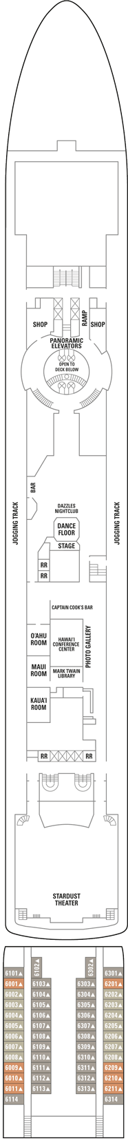 Norwegian Sky Deck plan & cabin plan