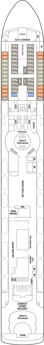 Norwegian Sky Deckplan Kabinen Plan