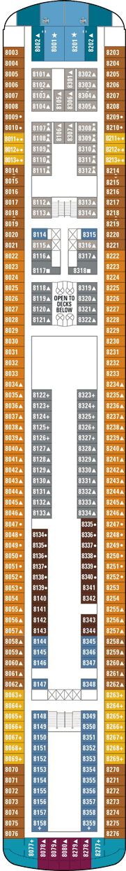 Norwegian Sky Deck Plan & Cabin Plan