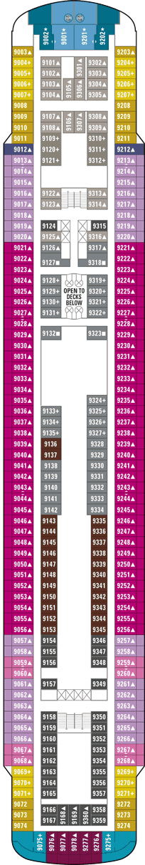 Norwegian Sky Deck plan & cabin plan