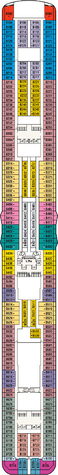 Sky Princess Deck plan & cabin plan