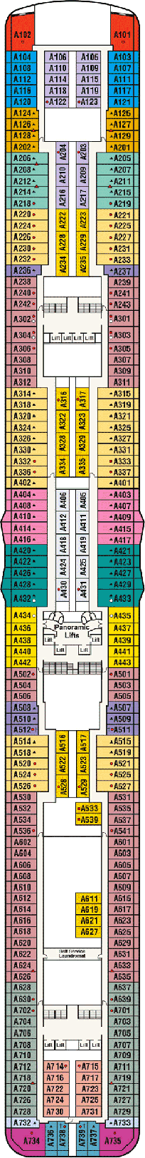 Sky Princess Deck plan & cabin plan