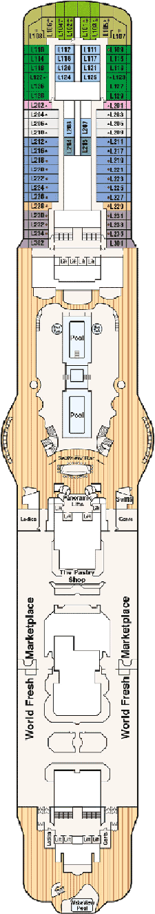 Sky Princess Deck plan & cabin plan