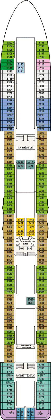 Sky Princess Deck Map