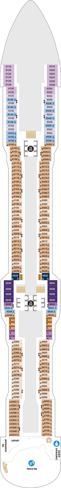 Spectrum of the Seas Deck plan & cabin plan