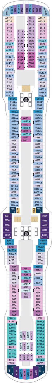 Spectrum of the Seas Deck plan & cabin plan