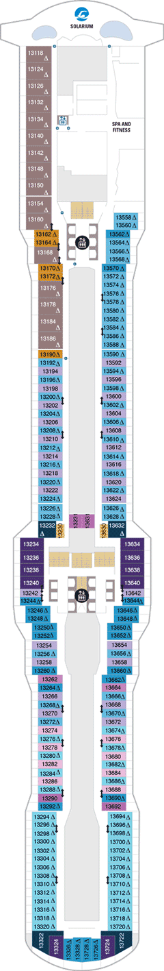 Spectrum of the Seas Deck plan & cabin plan