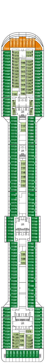 MSC Splendida Deck plan & cabin plan