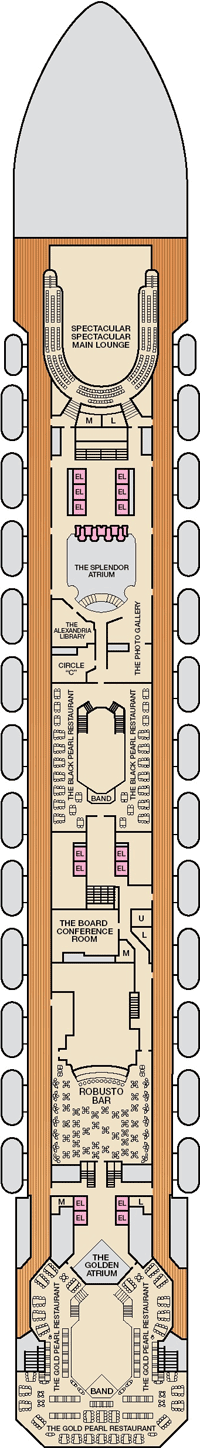 Carnival Splendor Deck plan & cabin plan from 29/04/2016 until 10/05/2019