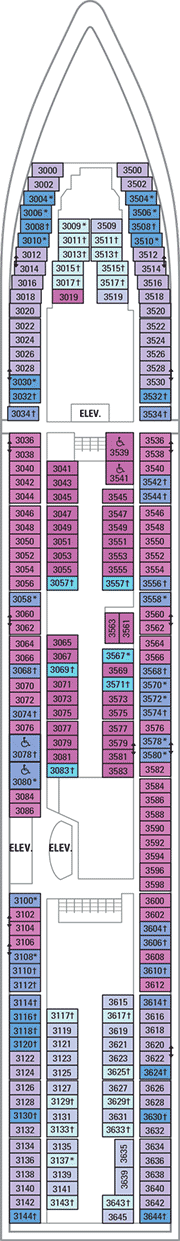 Serenade of the Seas Deck plan & cabin plan