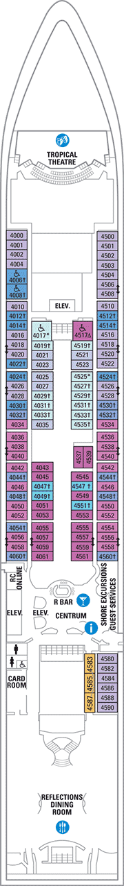 Serenade of the Seas Deck plan & cabin plan