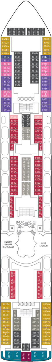 Norwegian Star Deck plan & cabin plan