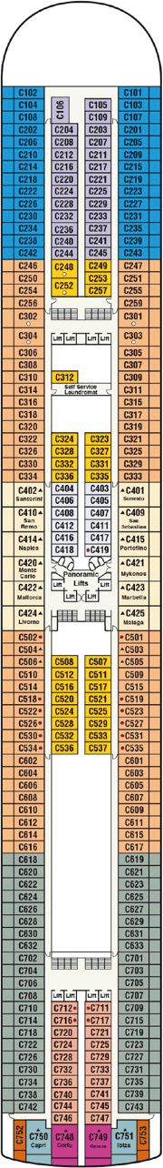 Deck plan M/S Star Princess from 11/04/2017 before 22/09/2019