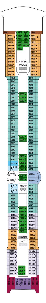 Celebrity Summit Deckplan Kabinen Plan