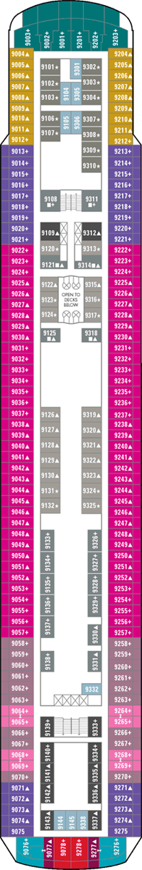 Norwegian Sun Deck plan & cabin plan