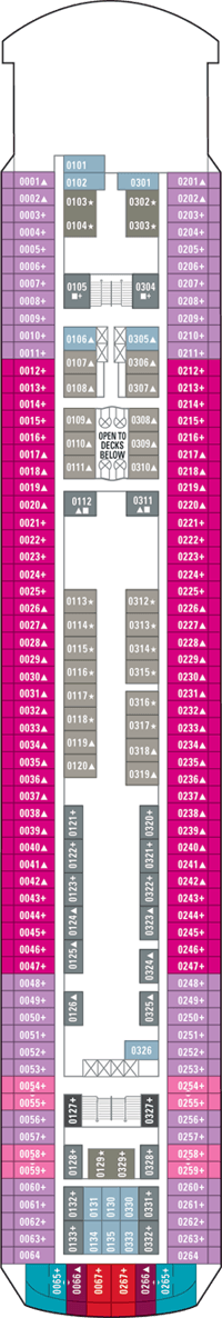 Norwegian Sun Deck plan & cabin plan