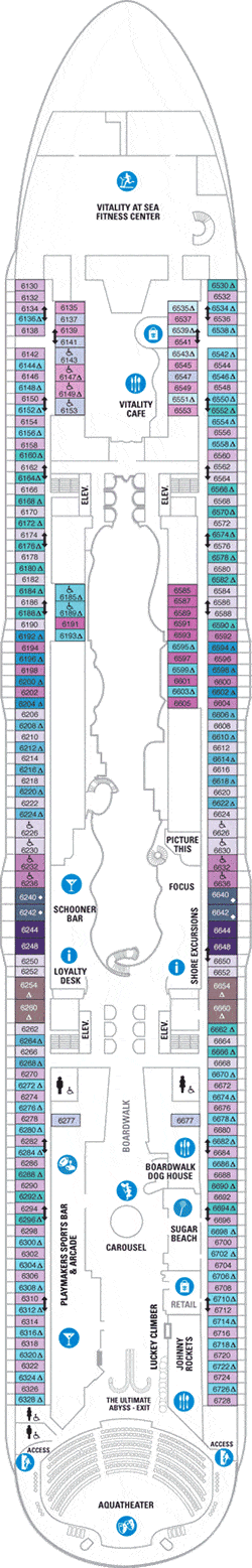 Symphony of the Seas Deck plan & cabin plan