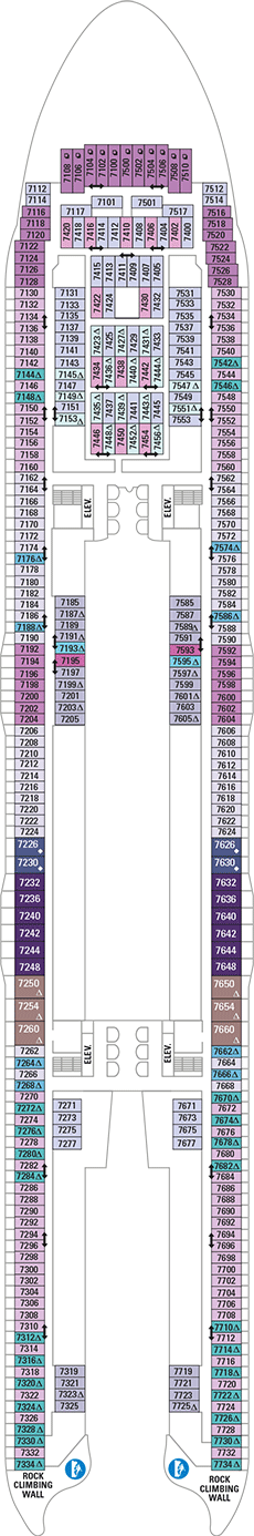 Deck plan Symphony of the Seas on full screen