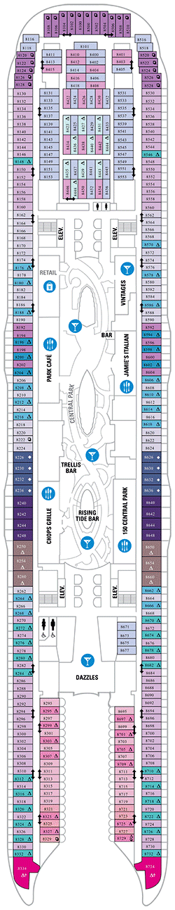 Symphony of the Seas Deck plan & cabin plan from 31/03/2018 until 03/05