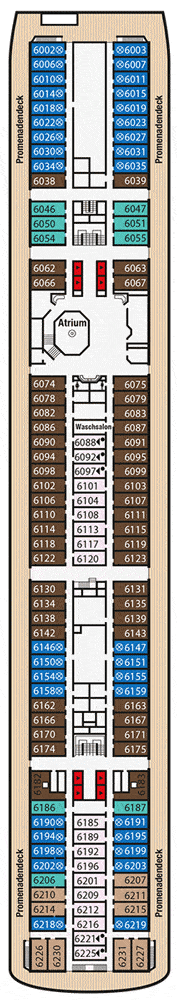 MS Vasco da Gama Deckplan & Kabinen-Plan