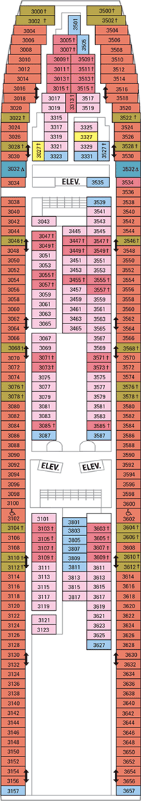 Vision of the Seas Deck plan & cabin plan